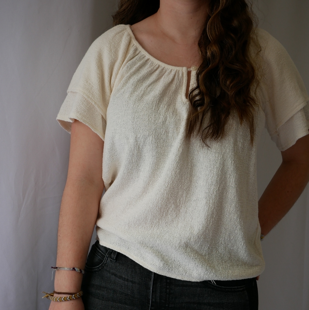 Madewell capped sleeve blouse